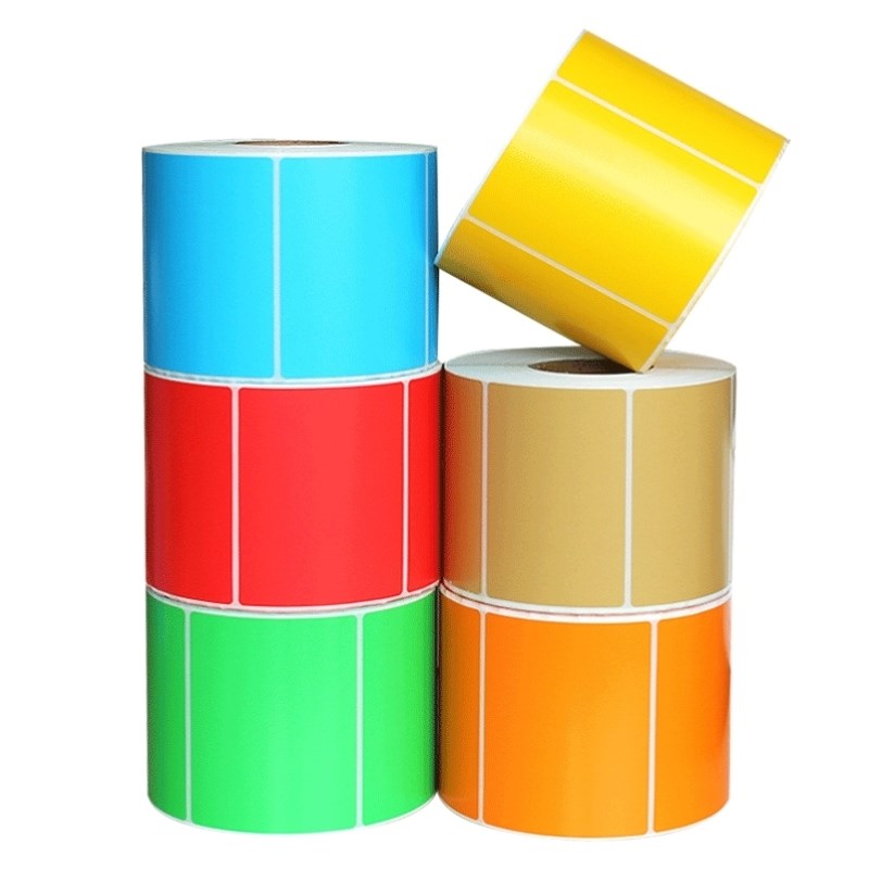 见深彩色热敏标签纸小箱包装条码A纸不干胶打印纸蓝色热敏纸宽30*