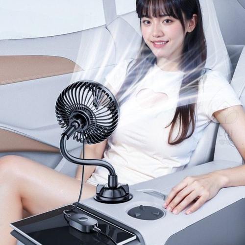 车载风扇24v大货车12V通用制冷降温USB接汽车杯座大风力单头电扇