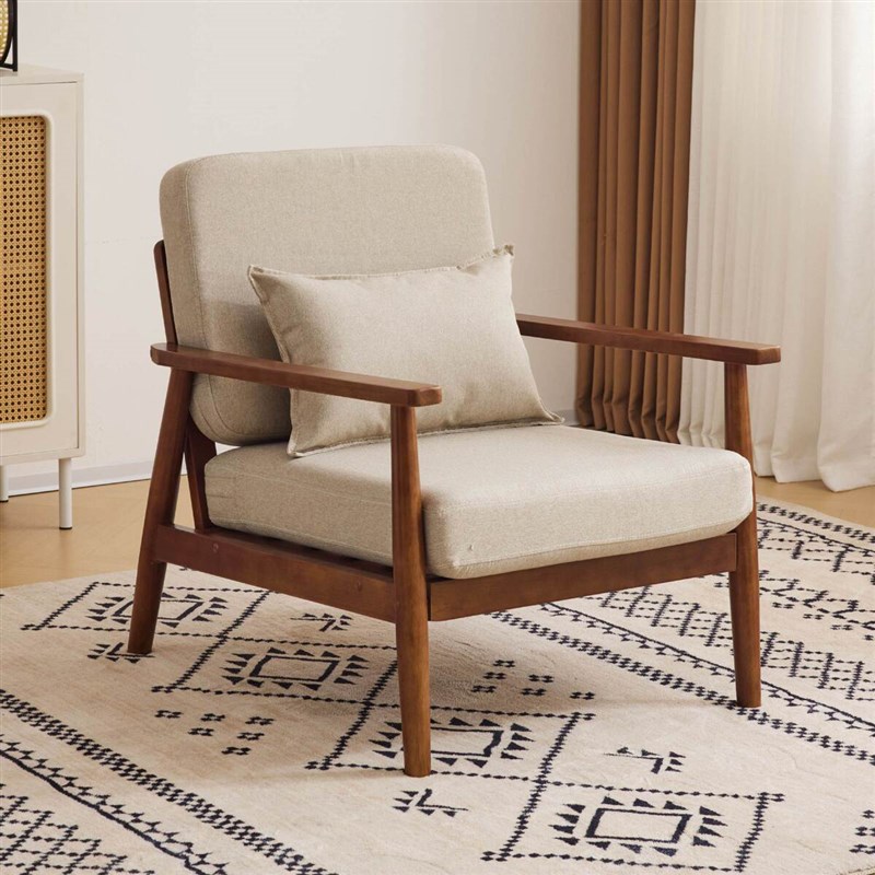 实木单人沙发椅l阳台休闲懒人靠背椅卧室单椅小户型客厅桌椅