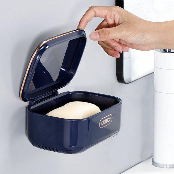 肥皂盒壁挂式免打孔沥水家用墙新款轻奢卫生间浴室收纳香皂置物架,家装主材,肥皂盒/皂碟,淘宝优惠券,粉丝福利购,淘宝优惠卷