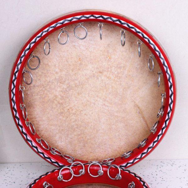 新疆民族乐器维吾尔族 实木高档牛皮手鼓 40厘米标准新疆手鼓