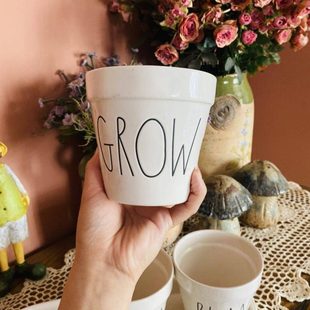 陶瓷花盆 出口美国 多肉花盆 小花盆 字母系列 比花更好看