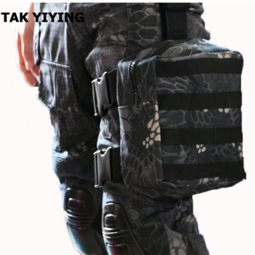 徳毅营 户外包 多功能帆布腿包 战术包户外运动骑行绑腿包工具包