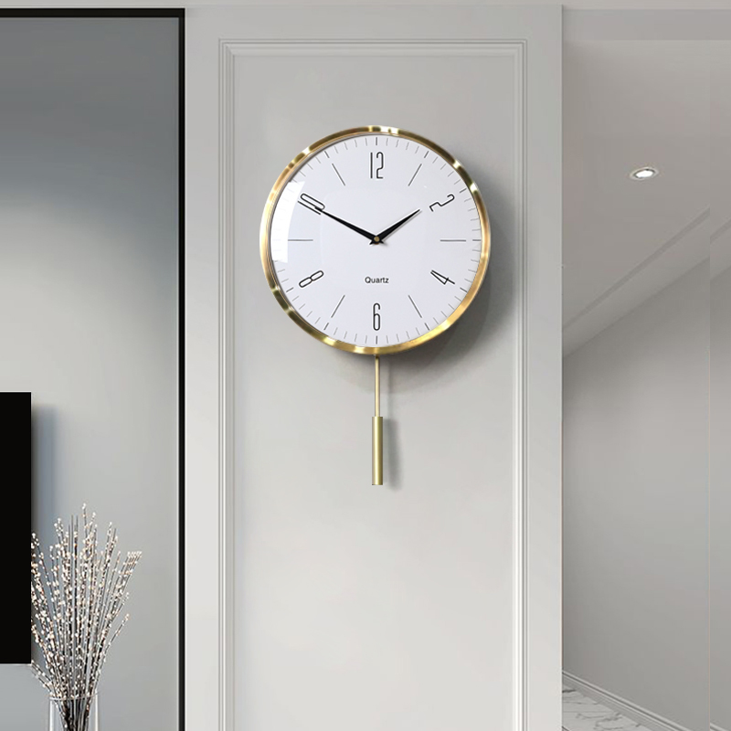 北欧简约挂钟客厅家用o时尚2021新款大尺寸石英钟静音网红时钟挂