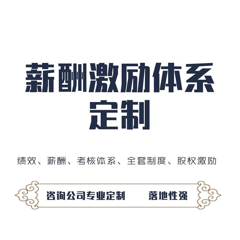 全套制度薪酬体系设计绩效考核激励方案股权激励分红公司管理定制