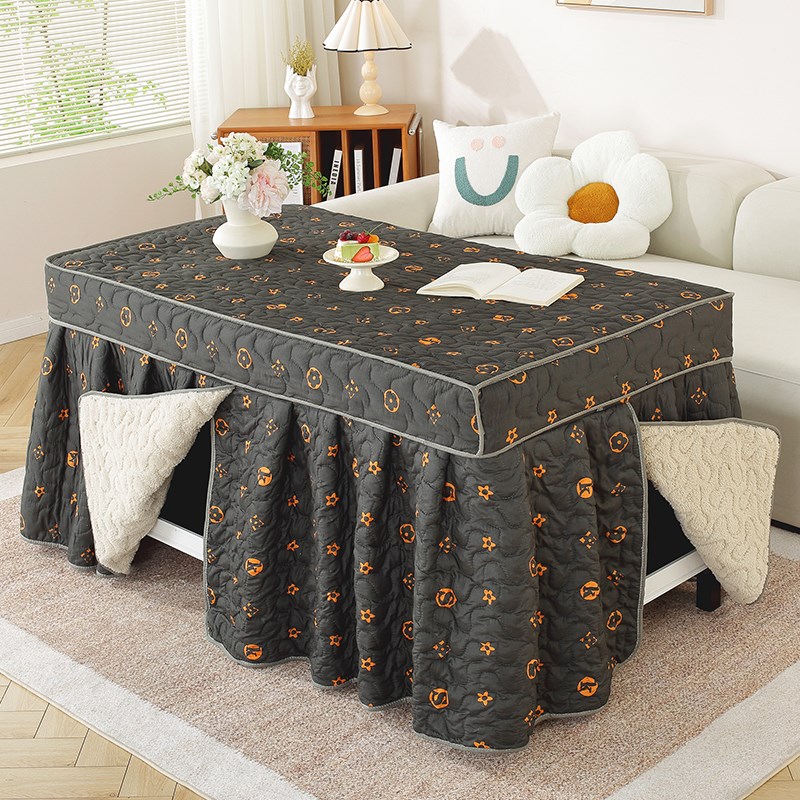 新款烤火罩长方形加厚烤火桌子罩套电炉桌罩电暖桌茶几取暖桌被子