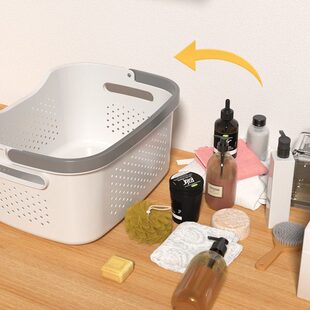 ZJ05浴室手提洗澡篮筐子装 蓝沐浴框拎男女大学生宿舍收 洗漱用品