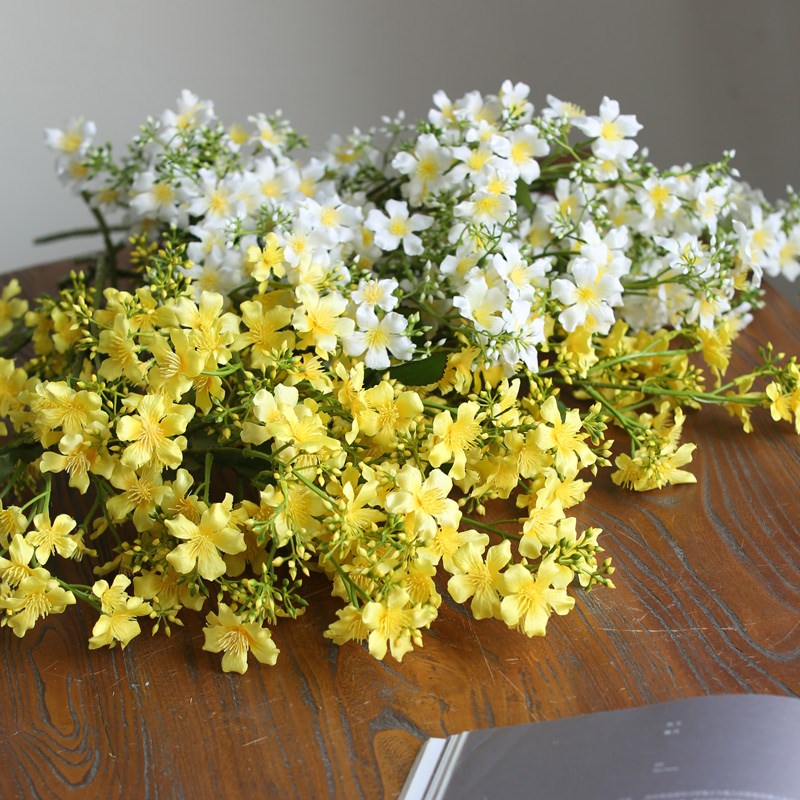 ~野趣油桐花~自然假花仿真花油菜花装饰花摆件拍摄道具民宿软装