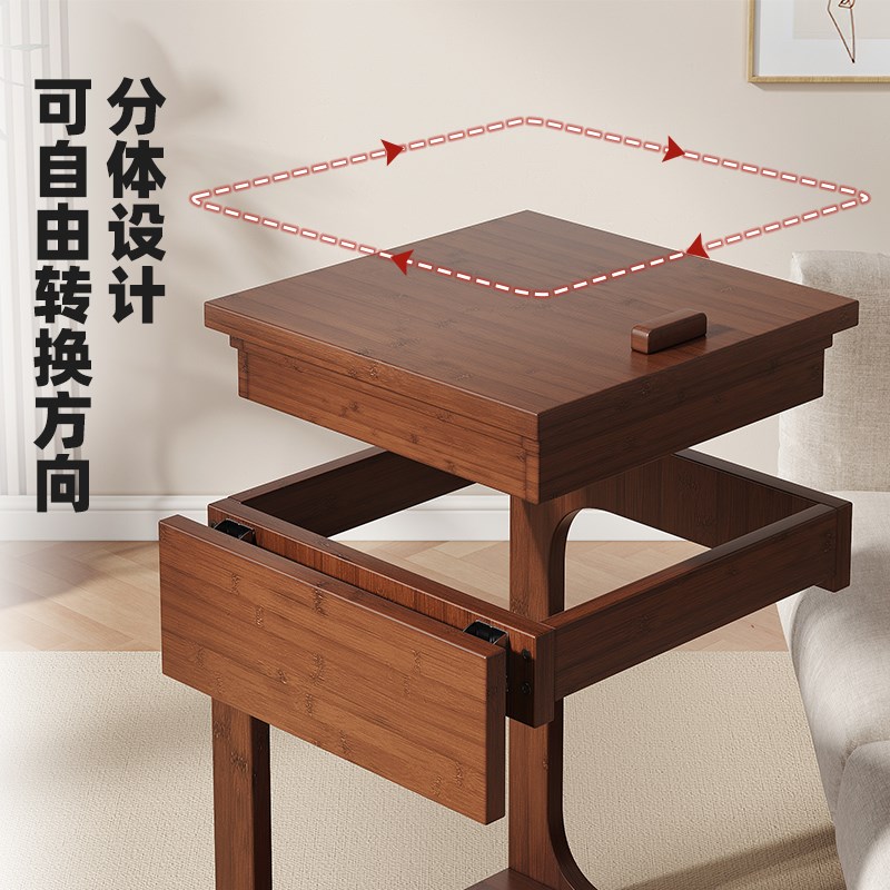 可移动小推桌茶几小推车沙发边几迷你小桌子电脑床边桌床头置物桌