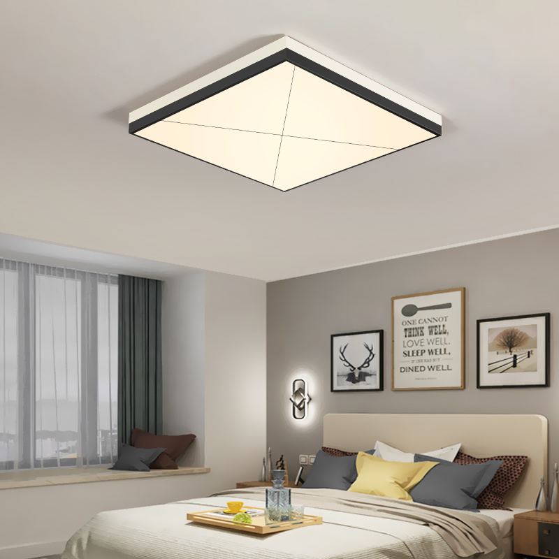 客厅灯简约现f代大气家用北欧大灯新款餐厅长方形超薄led吸顶灯具