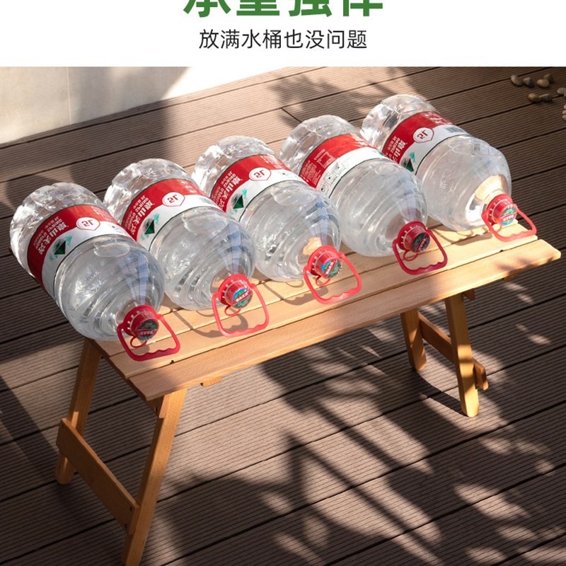 榉木蛋卷桌户外桌子实木折叠桌自驾游便携式露营S野餐桌椅野营用