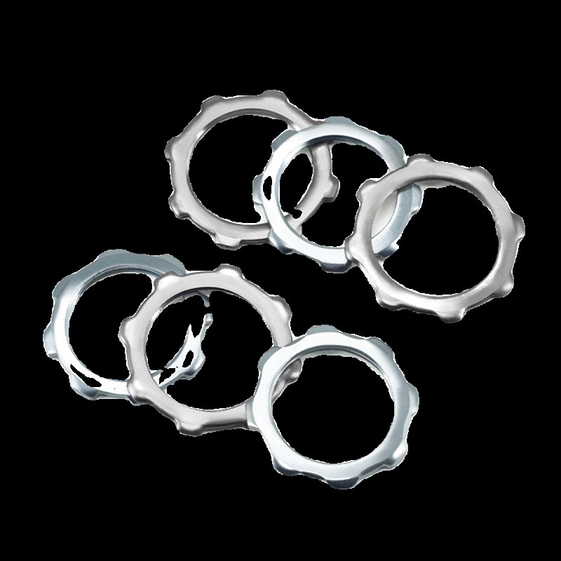 镀锌钢管锁母花边水纳子桥架锁紧螺母 304不锈钢锁扣并帽金属锁片