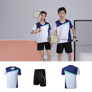 速干男女网球短袖套装亲子乒乓球排球训练比赛羽毛球服夏队服透气
