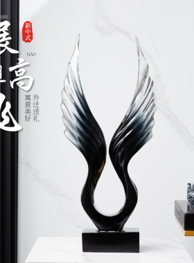 轻奢高档展翅高飞摆件客厅玄关电视柜酒J柜家居装饰品乔迁新居礼