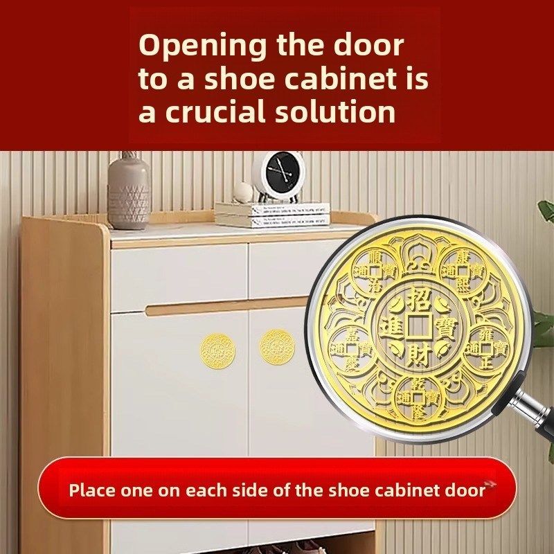 开门见鞋柜五帝钱入户门迎财大门贴天官赐福金属贴大门对门,家居饰品,门贴,淘宝优惠券,粉丝福利购,淘宝优惠卷
