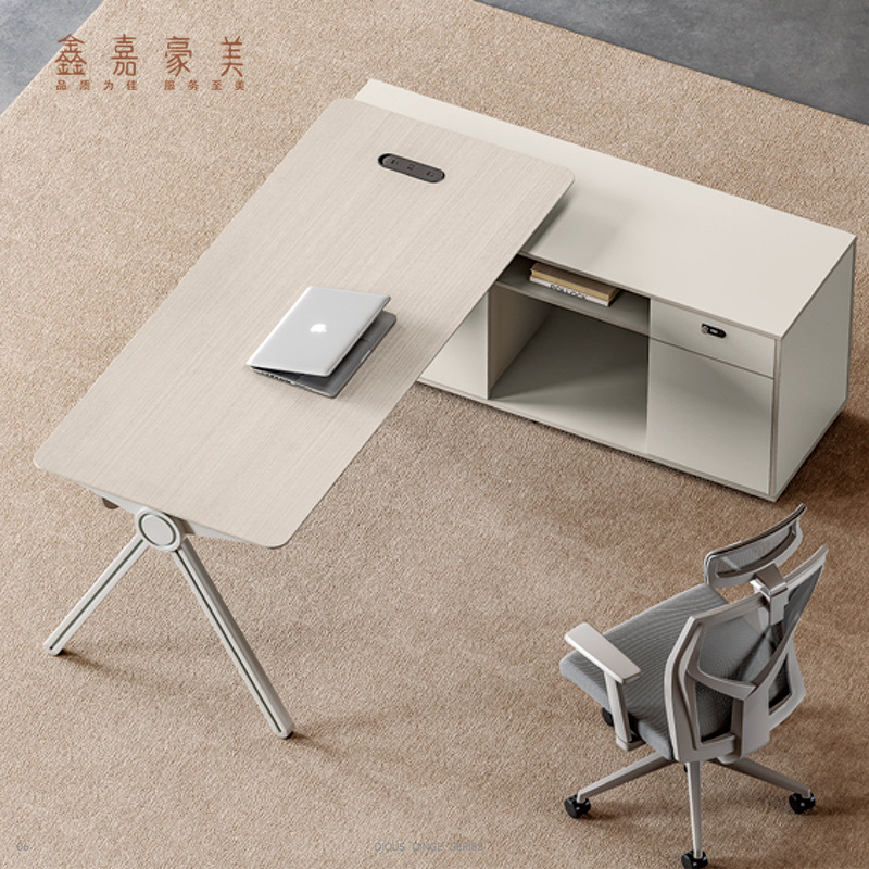 办公桌简约现代老板桌时尚设计师款经理办公室桌椅组合主管桌厦门