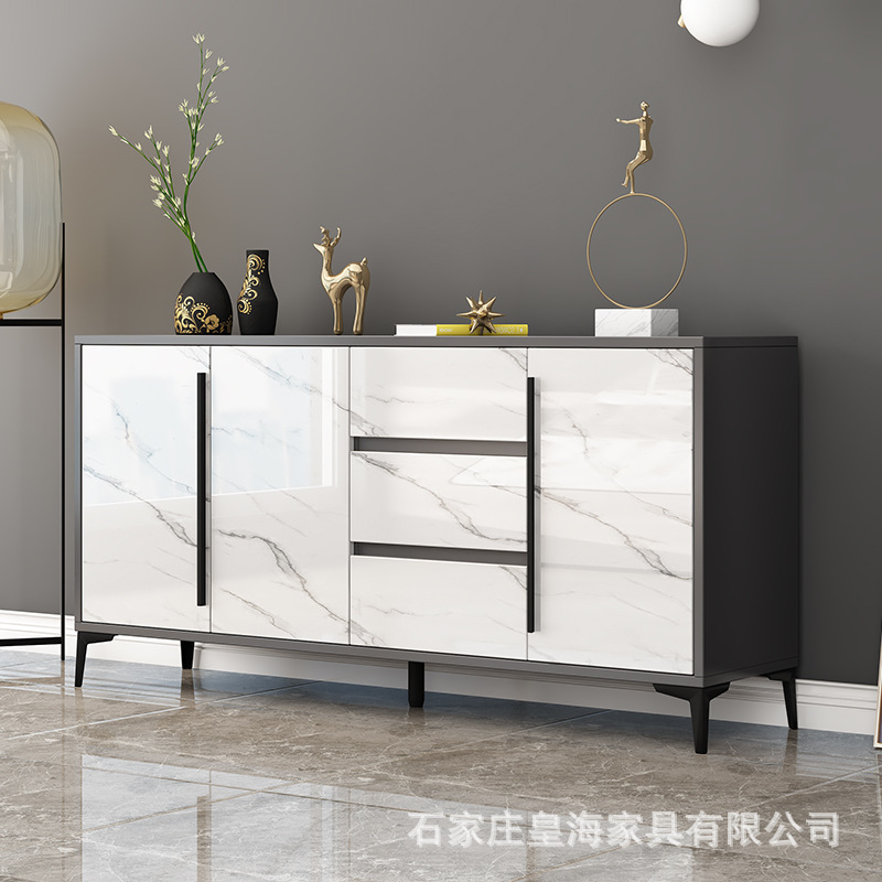 现代简约烤漆餐边柜多功能厨房收纳柜储物柜微波炉碗柜茶水柜橱柜