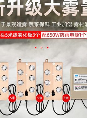 超声波雾化头十头雾化板10头12六头鱼池景观水池造雾机水雾造雾器
