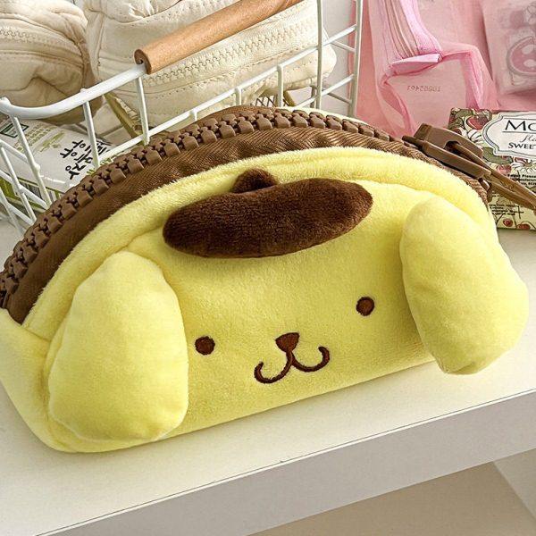 日系布丁狗笔袋学生可爱立体大容量文具袋收纳袋毛绒大拉链铅笔盒,文具电教/文化用品/商务用品,笔袋,淘宝优惠券,粉丝福利购,淘宝优惠卷