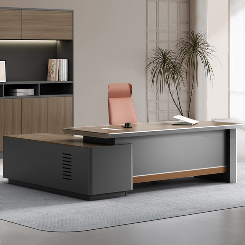 总裁桌高级老板桌大班台现代简约总经理办公室老板台带柜大班台