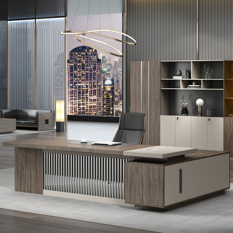 办公桌简约现代主管经理桌子总裁办公室桌椅组合家具大班台老板桌