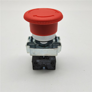 BS544C蘑菇头急停按钮开关两路 XB2 双常闭ZB2 BE102C