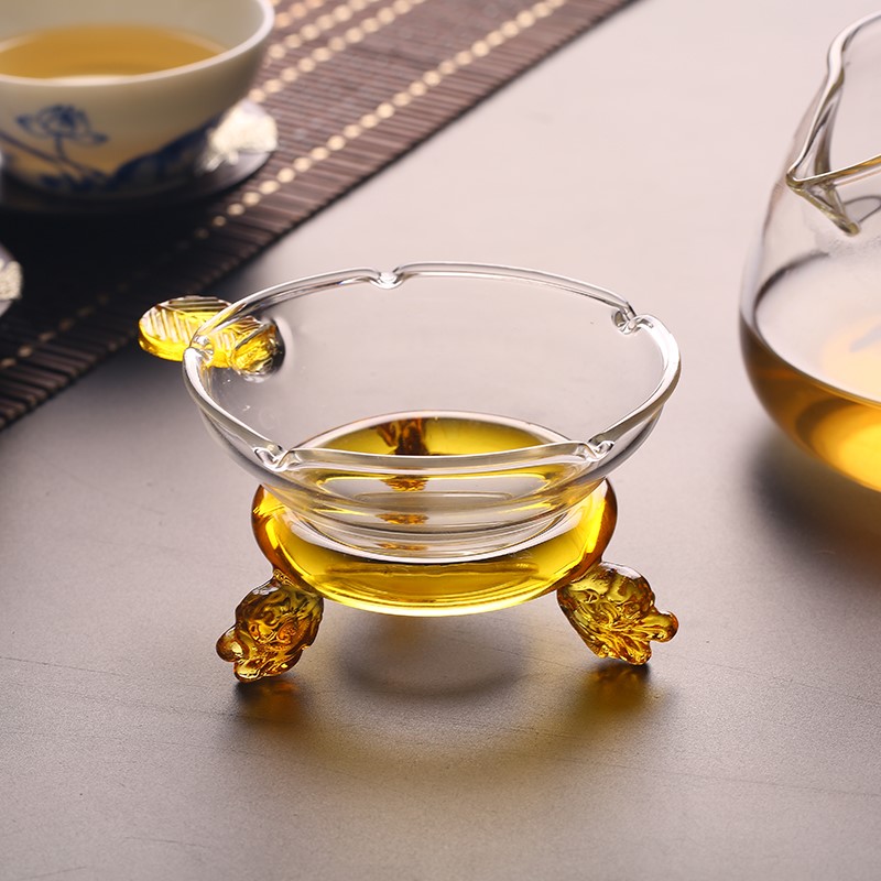 透明玻璃茶漏茶滤茶漏网漏斗功夫茶具配件茶过滤网泡茶茶壶滤茶器