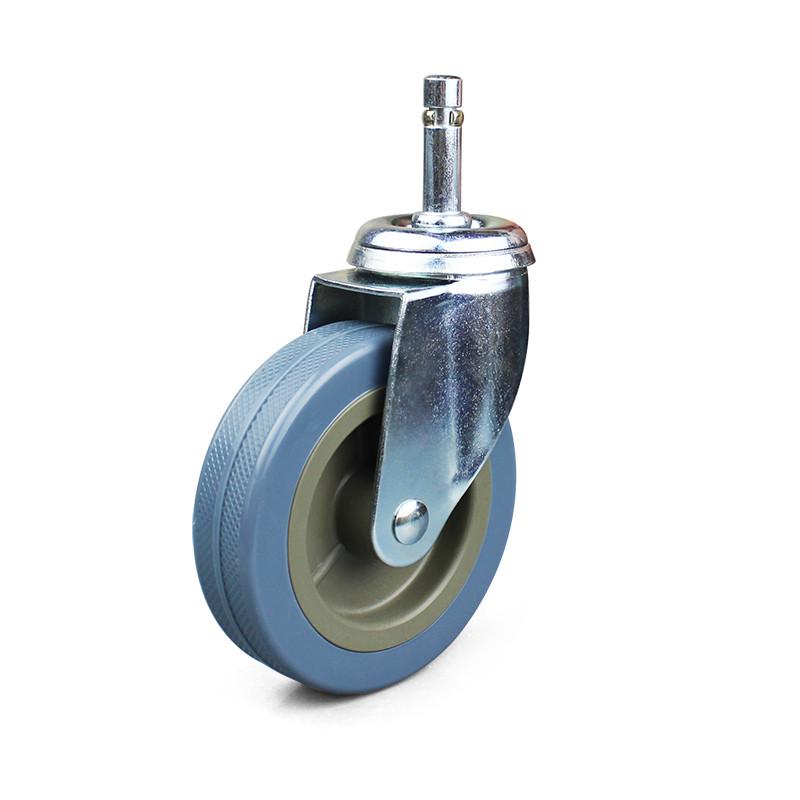 静音餐车轮子脚轮脚轮万向推车杆柏德汇餐车万向轮配件插收餐车