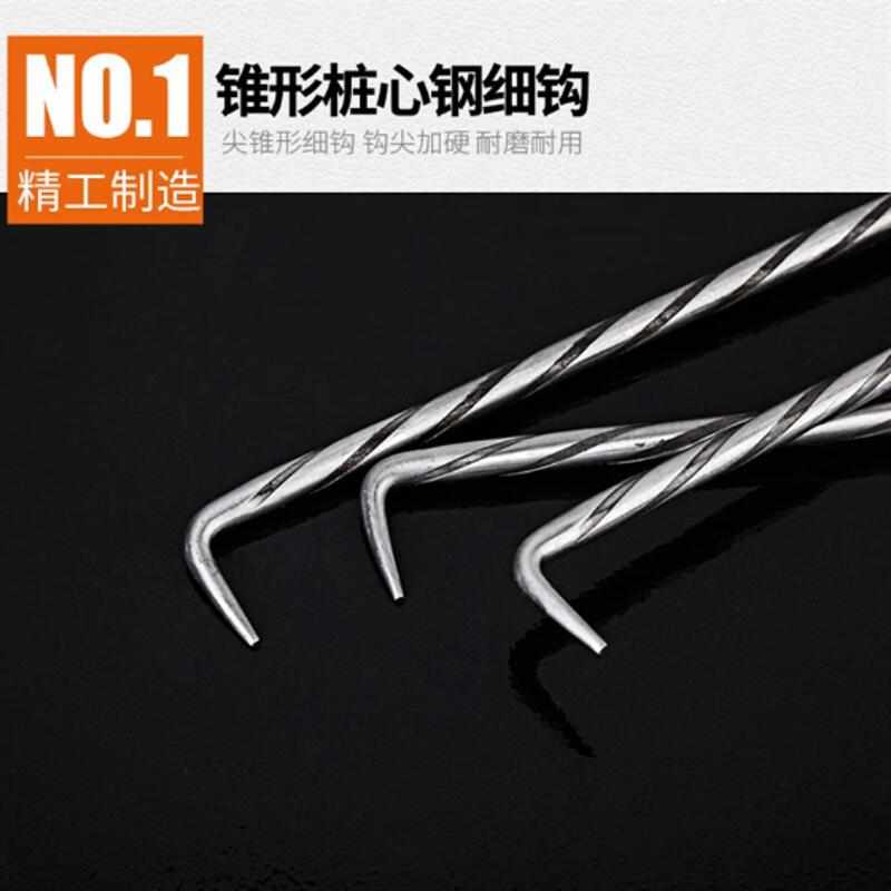 桩心钢钢筋钩钢筋工扎钩螺纹扎丝钩绑钢H筋扎勾不锈钢加粗手柄24c