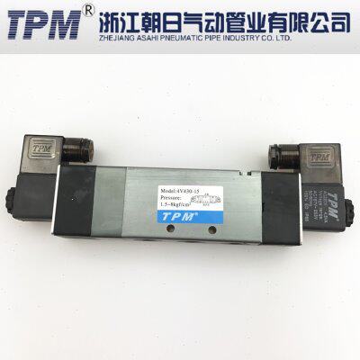 朝日 三位五通电磁阀 4V230-08/4V330-10 24V/220V全系列