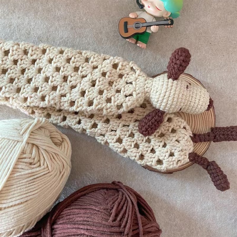 手工编织围巾diy材料包毛线钩针小狗围巾史努比送女男朋友礼物