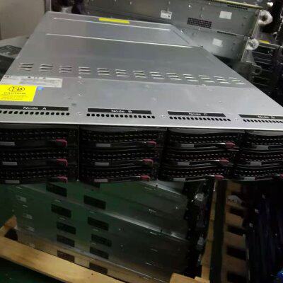 超微2U X99四子星 6028TP服务器C612高密度2028tp四节点2.5