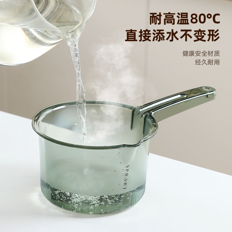 高端漂流水瓢舀水勺高颜值塑料透明加厚舀水专用一体成型泼水神器