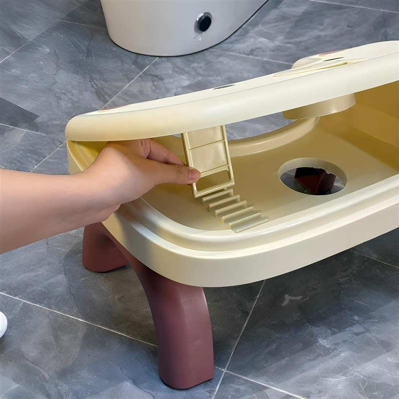 猫咪加厚马桶凳子垫脚凳可调节厕所蹲坑神器孕妇防滑拉屎凳可折叠