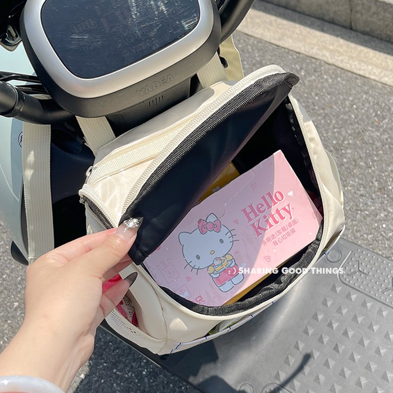 电动车前置挂包大容量2025新款电瓶摩托车通用带盖W防尘收纳储物