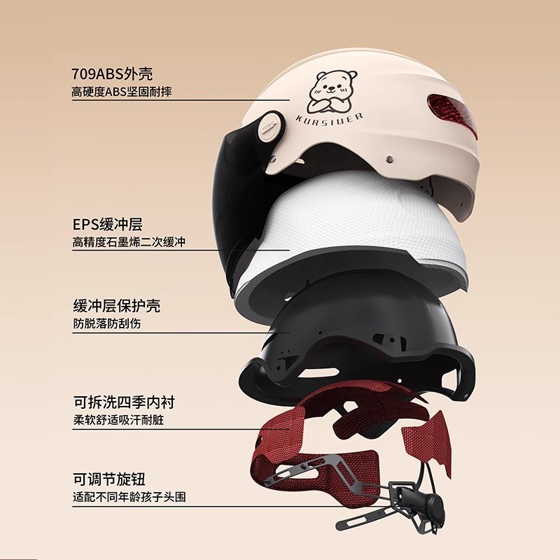 3C认证电动车头盔男女士摩托y车电瓶四季通用安全帽夏盔半盔头灰