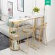 北欧大理石吧台桌家用餐厅客厅隔断柜酒吧桌简约靠墙高脚桌椅轻奢