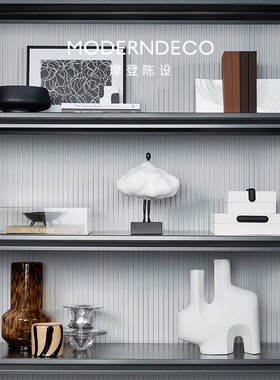 Koket蔻可 现代p样板间高级感轻奢书柜书架桌面装饰品摆件