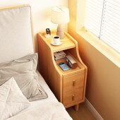 实木床头柜小型极窄柜子卧室20公分迷你夹缝床边柜床头置物收纳柜