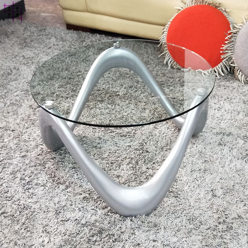 创意个性烤漆茶几现代简约时尚个性潮流小户型三角形钢化玻璃茶几