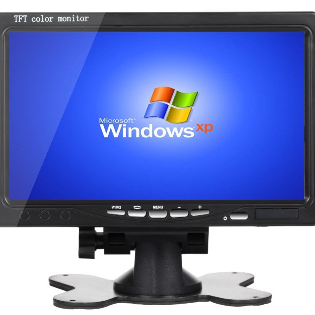 7寸显示器带喇叭VGA显示器 AV HDMI VGA 车载显示器多用仪表