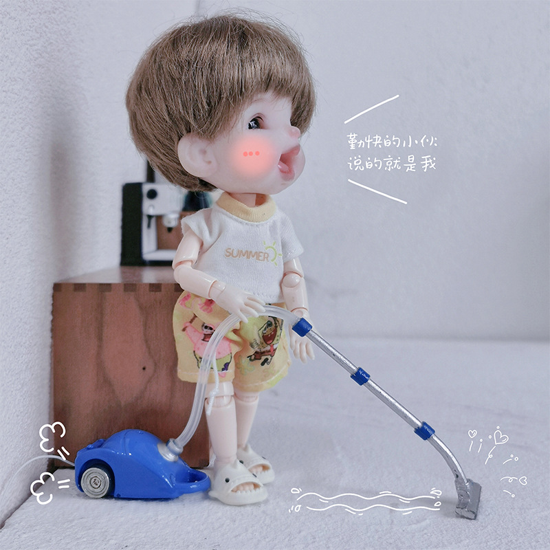 52DOLLHOUSE 微缩食玩场景 ob11 娃娃屋配件 迷你吸尘器模型 B137