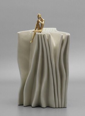 现代新中式桌面摆件创意工艺品摆设样板房间客厅人物简约软装饰品