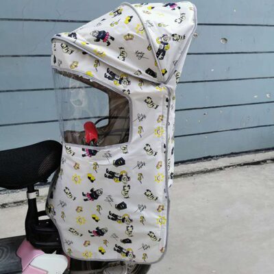 加大自行车后置幼儿童座椅雨棚宝宝电动瓶车后座椅遮阳雨篷子棉棚