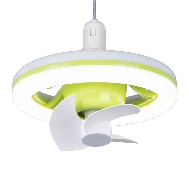 新款静音螺口E27风扇灯泡客厅360摇头风扇灯餐厅led卧室家用风扇