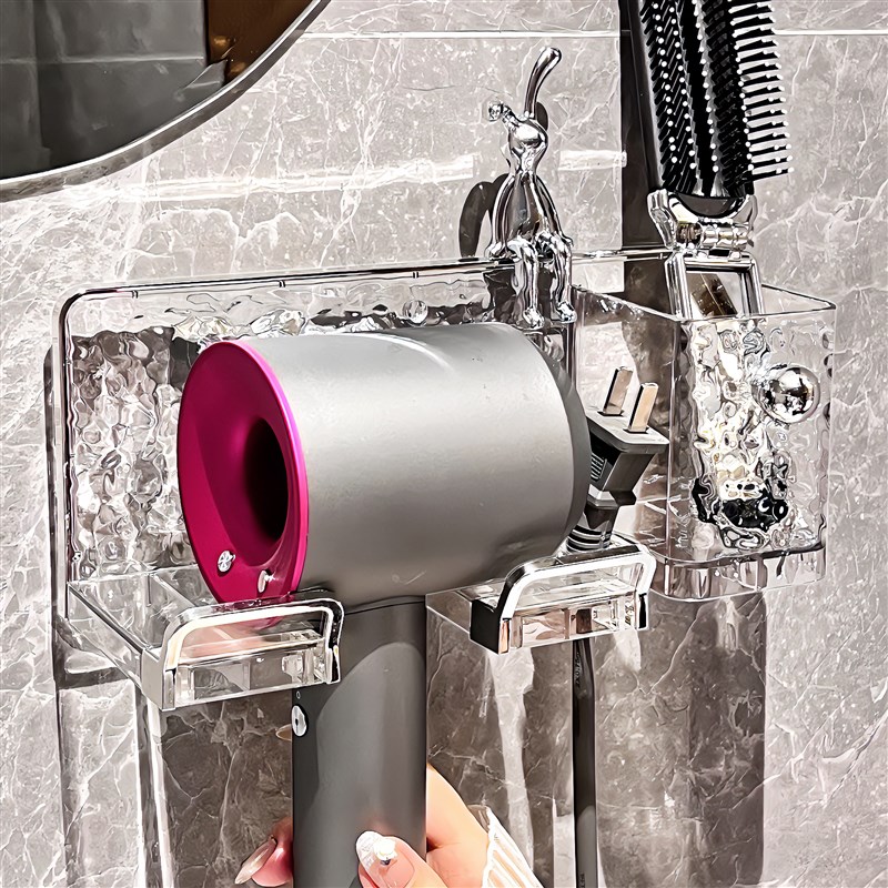 吹风机置物架免打孔卫生间戴森电吹风挂架浴M室壁挂式风筒支架神