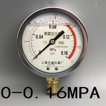 抗震 油压表 耐震压力表 YN-100 0.16MPA 23PSi YTN100