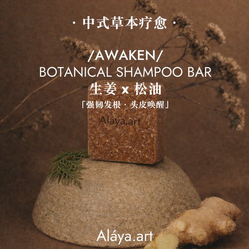 Aláya.art·植物草本洗发皂｜何首乌侧柏叶皂角生姜洗发手工皂