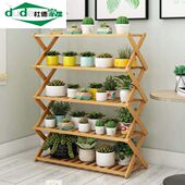 花架子多层室内客厅阳台装 饰楠竹置物架多肉落地面家用花盆架实木