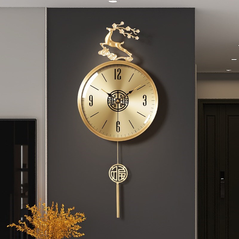 2025新款挂钟创意o艺术客厅高级感大气轻K奢钟表高端挂墙免打孔时